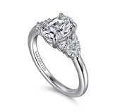 14KW Oval Diamond Engagement Ring w/ 0.27 ctw