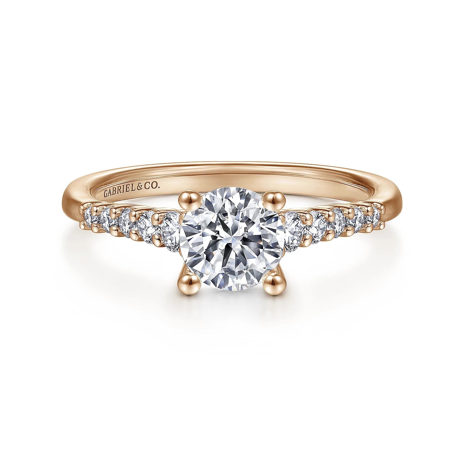 14KR Diamond Engagement Semi-Mount Ring, .24 CTW