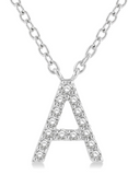 White Gold Diamond Initial