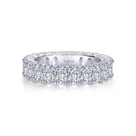 Sterling Silver Anniversary Eternity Band, 4.62 Ctw CZ