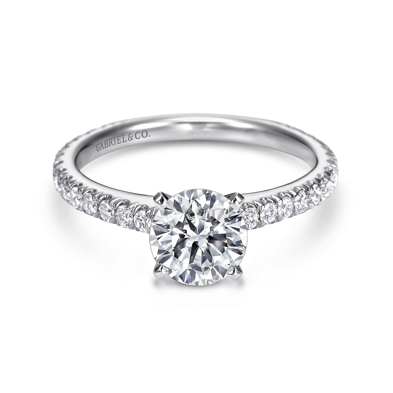 14KW Diamond Engagement Semi-Mount Ring, .47 CTW