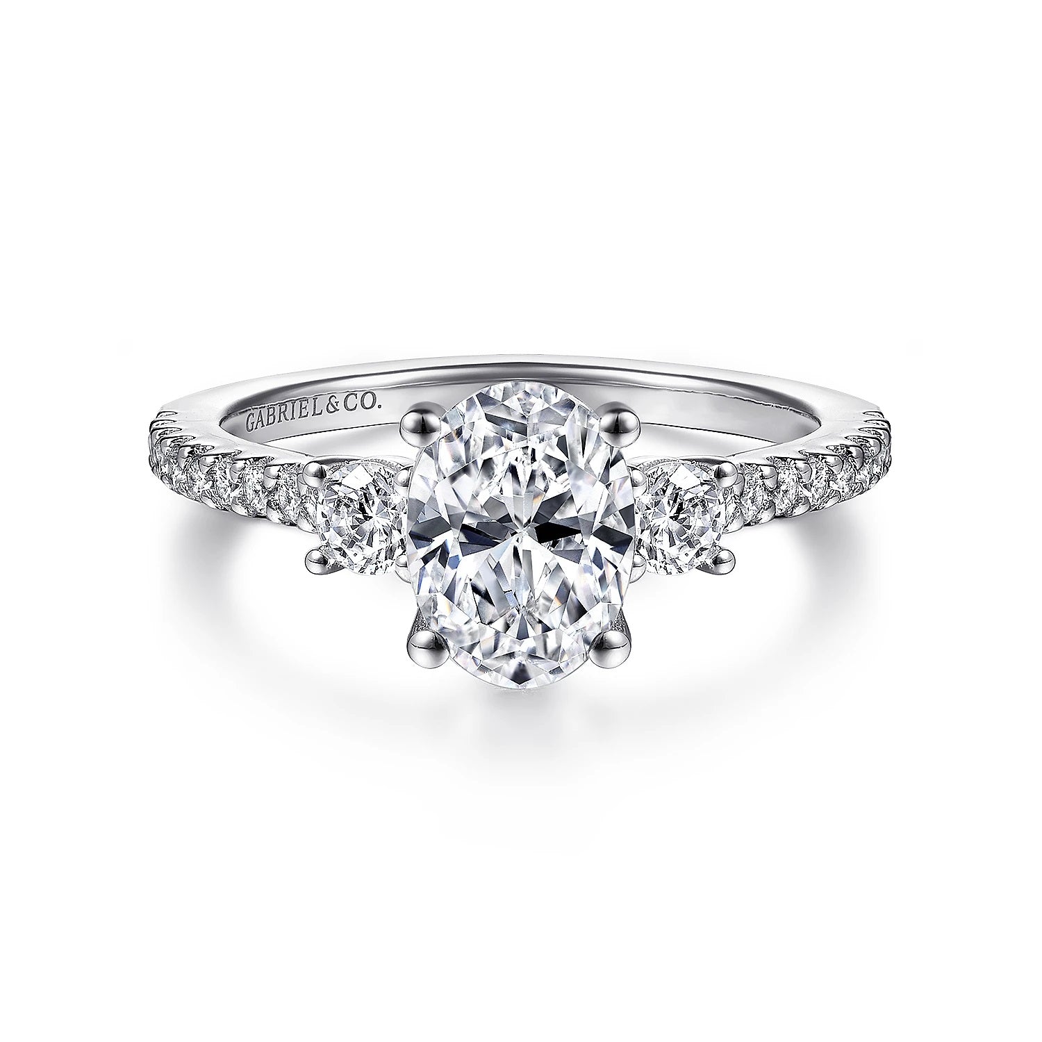 14KW Diamond Engagement Semi-Mount Ring, .46 CTW