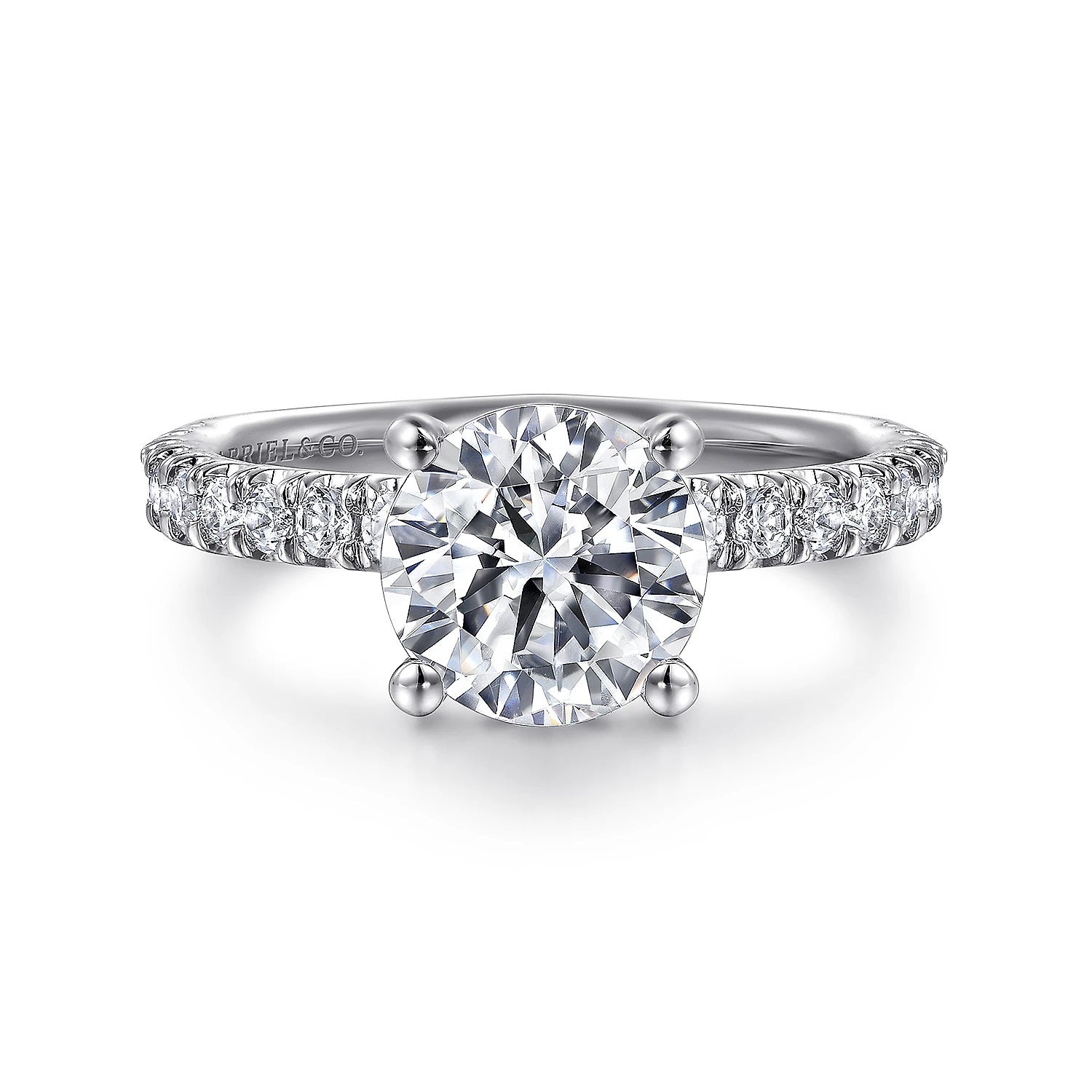 14KW Diamond Engagement Semi-Mount Ring, .52 CTW