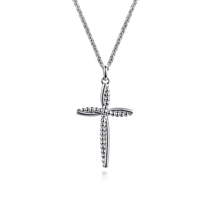 Sterling Silver Bujukan Fashion Cross Necklace