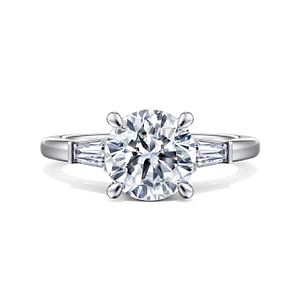14K White Gold Diamond Engagement Ring