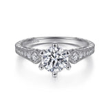 14KW Diamond Engagement Semi-Mount Ring, .22 CTW