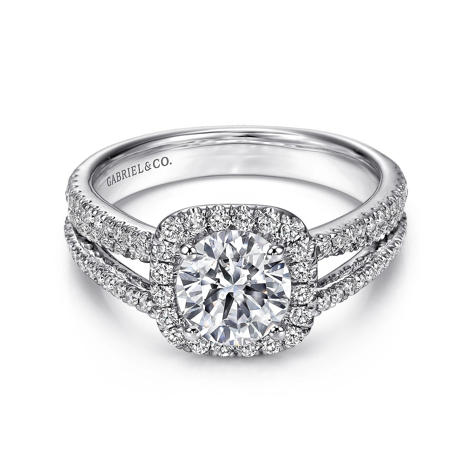 14KW Diamond Engagement Semi-Mount Ring, .55 CTW