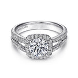 14KW Diamond Engagement Semi-Mount Ring, .55 CTW