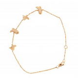 14K Yellow Gold Diamond State of Texas Shape and Cowboy Boot Bracelet, 0.22Carat TW