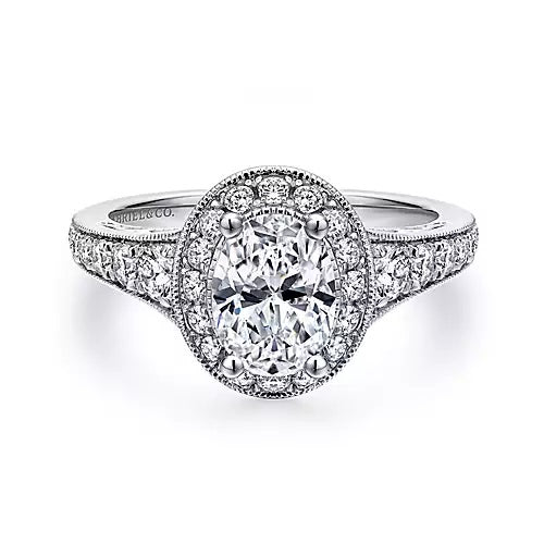 14KW Semi-Mount Diamond Engagement Ring w/ 0.64 ctw, Size 6