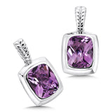 Sterling Silver  Amethyst Earrings