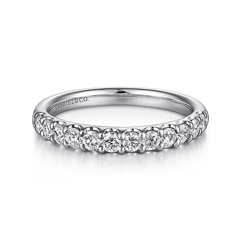14KW 12 Stone Diamond Wedding Band w/ 0.75 ctw Round Dia.
