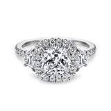 14KW Diamond Engagement Semi-Mount Ring, .91 CTW
