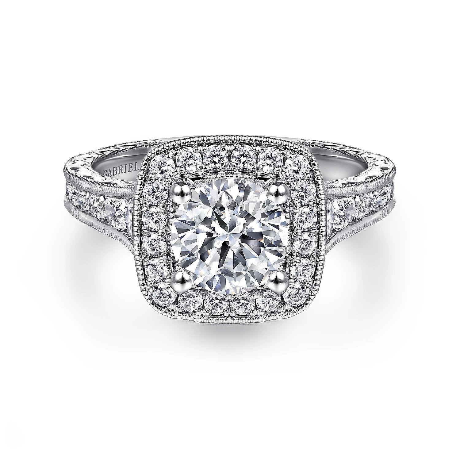 14KW Diamond Engagement Semi-Mount Ring, .85 CTW