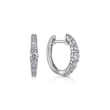 14KW Diamond Huggie Earrings, .50 CTW