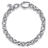Gabriel-Sterling Silver Bujukan Link Chain Bracelet