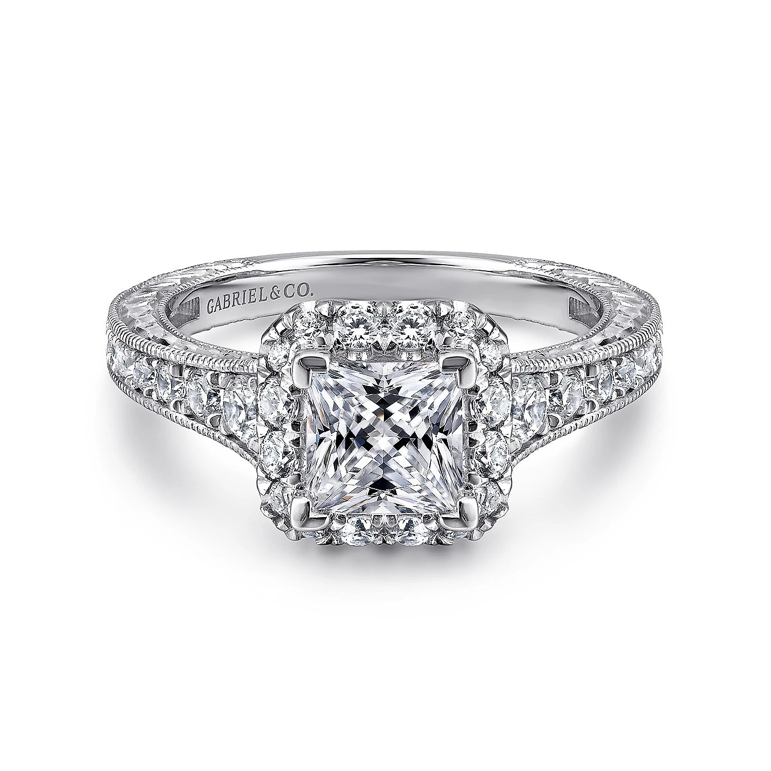 14KW/R Diamond Engagement Semi-Mount Ring, .82 CTW