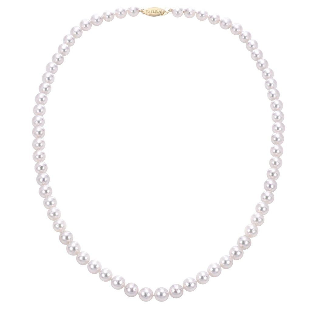 14KW  7 - 7.5 mm "A" Akoya Pearl Necklace 18"