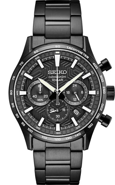 Men's Quartz Chronograph- Black Dial Watch