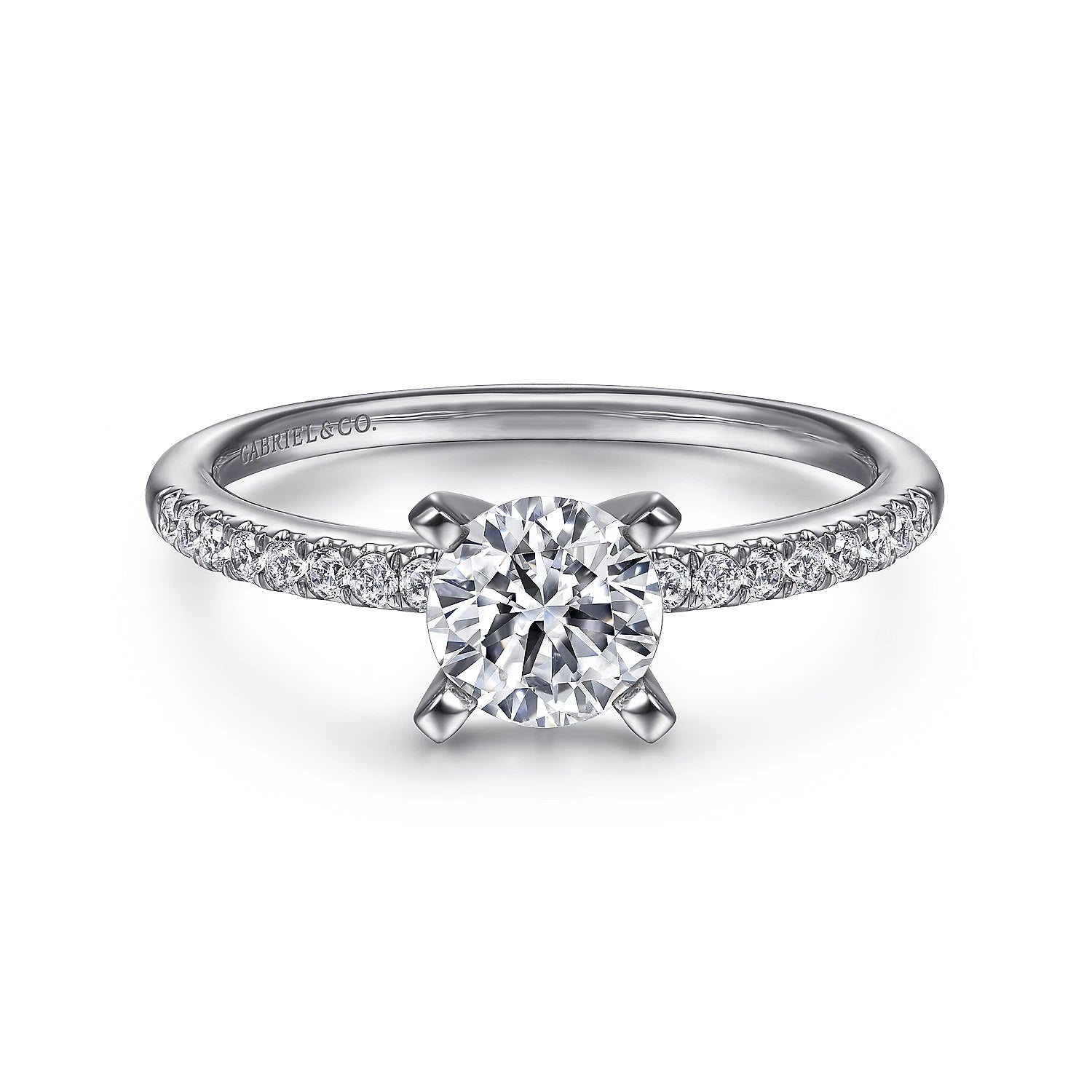 14KW Diamond Engagement Semi-Mount Ring, .16 CTW