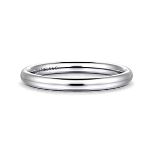 14K White Gold Wedding Band