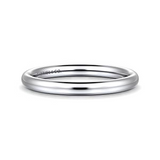14K White Gold Wedding Band