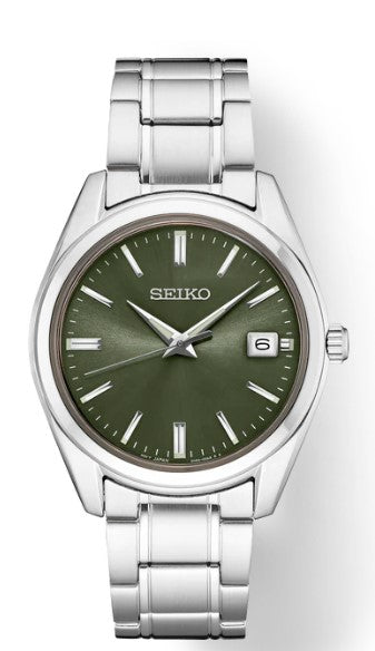 Stainless Steel Quartz with Green Dial