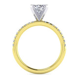 14KY Diamond Round Solitare Engagement Ring w/ 0.21 ctw