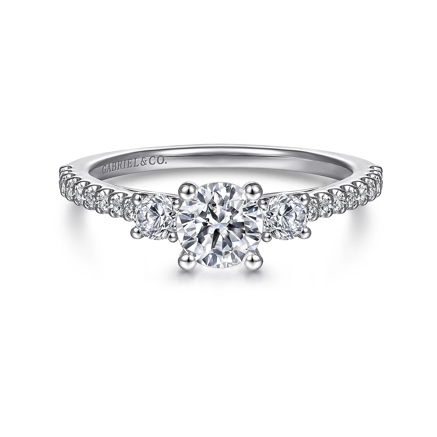 14KW Diamond Engagement Semi-Mount Ring, .46 CTW