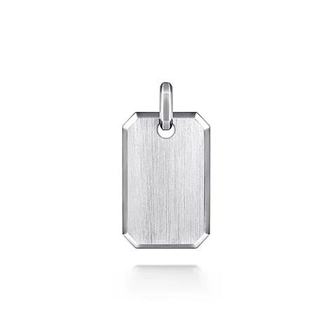 Men's Sterling Silver Dog Tag Pendant