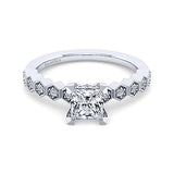 14KW Diamond Engagement Semi-Mount Ring, .16 CTW
