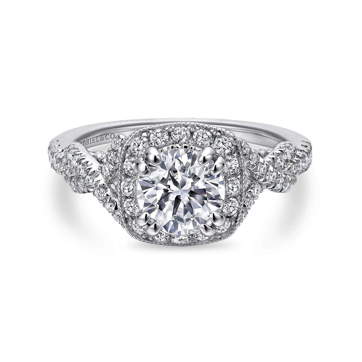 14KW Diamond Engagement Semi-Mount Ring, .72 CTW