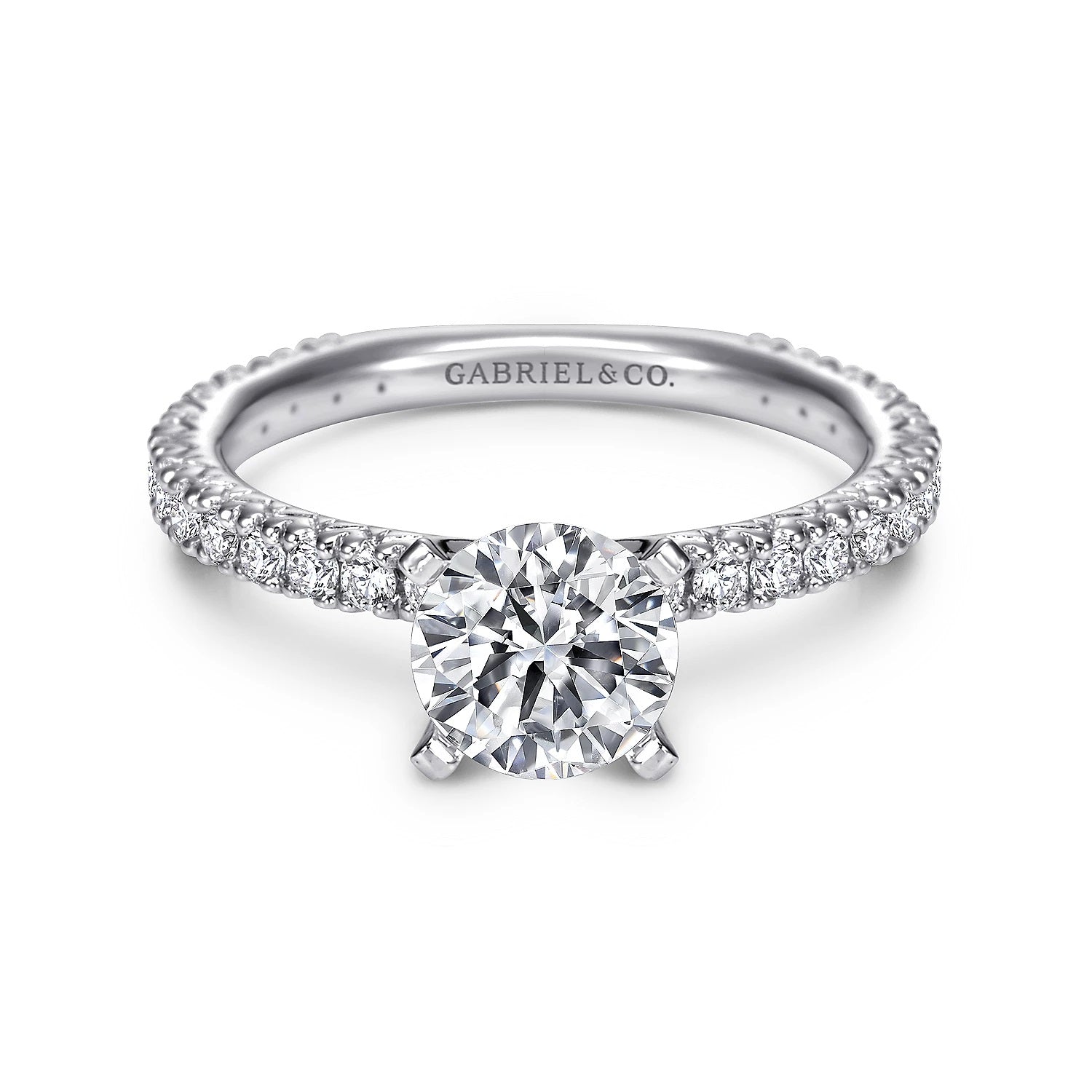 14KW Diamond Engagement Semi-Mount Ring, .42 CTW