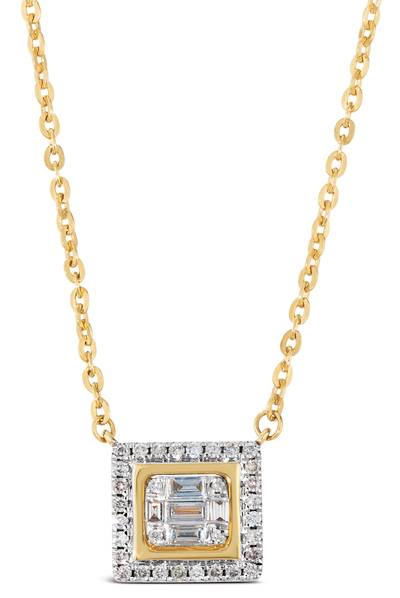 14K Yellow Gold Diamond Fashion Necklace, 0.19 Carat TW