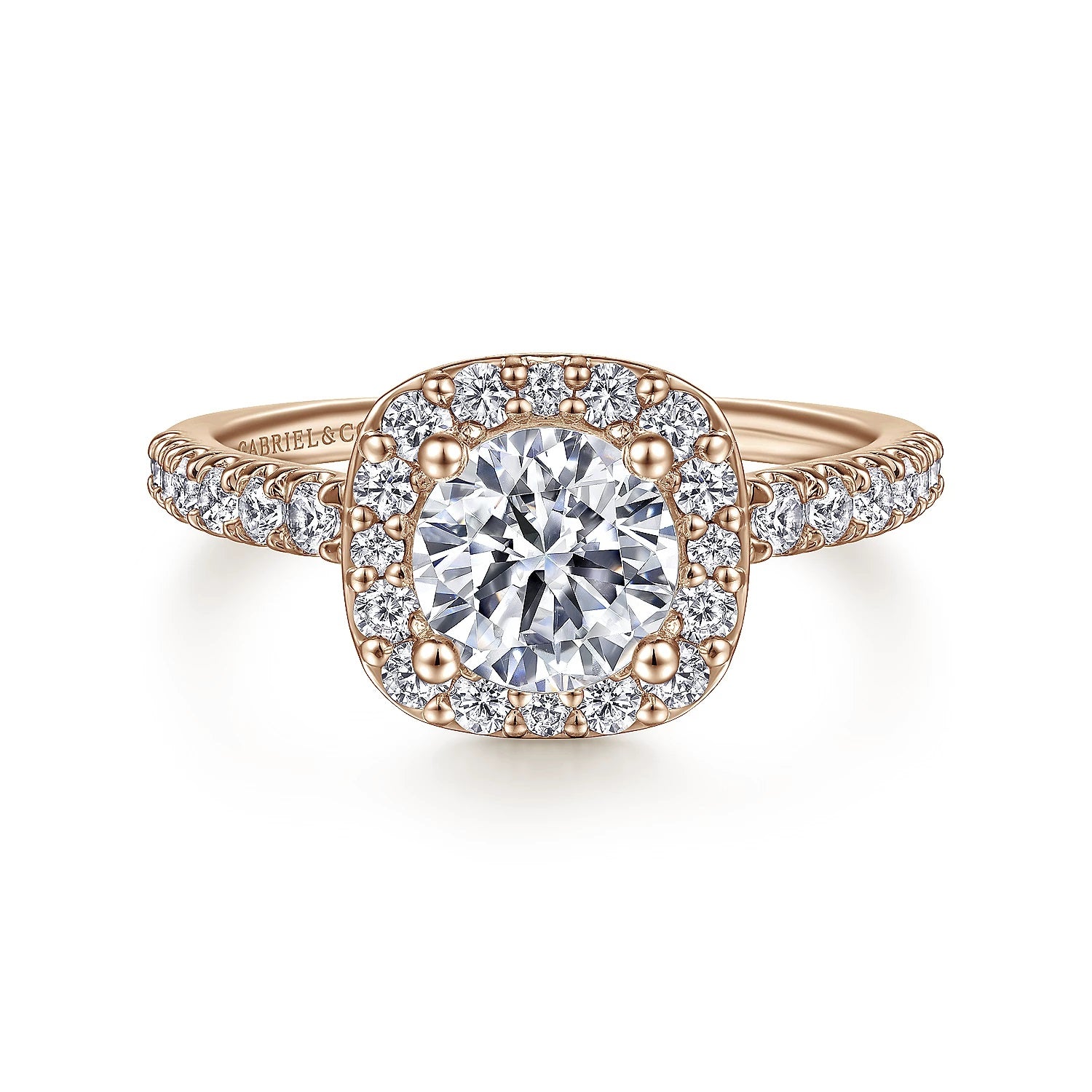 14KR Diamond Engagement Semi-Mount Ring, .55 CTW