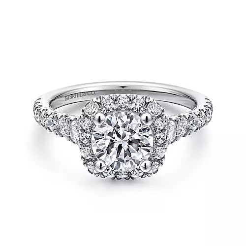 14KW Diamond Semi-Mount Engagement Ring w/ 0.87 ctw
