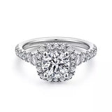 14KW Diamond Semi-Mount Engagement Ring w/ 0.87 ctw