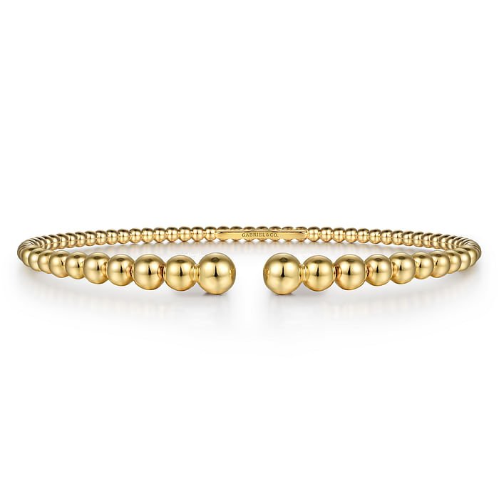 Yellow Gold Bujukan Open Bangle Bracelet