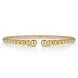 Yellow Gold Bujukan Open Bangle Bracelet