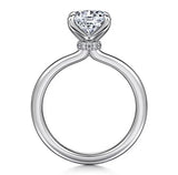 14KW Round Solitaire Diamond Engagement Ring w/ 0.04 ctw
