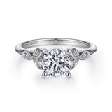 14KW Diamond Engagement Semi-Mount Ring, .08 CTW