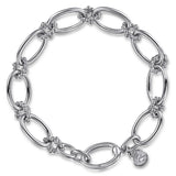 Sterling Silver Bujukan Oval Link Bracelet, 7.5