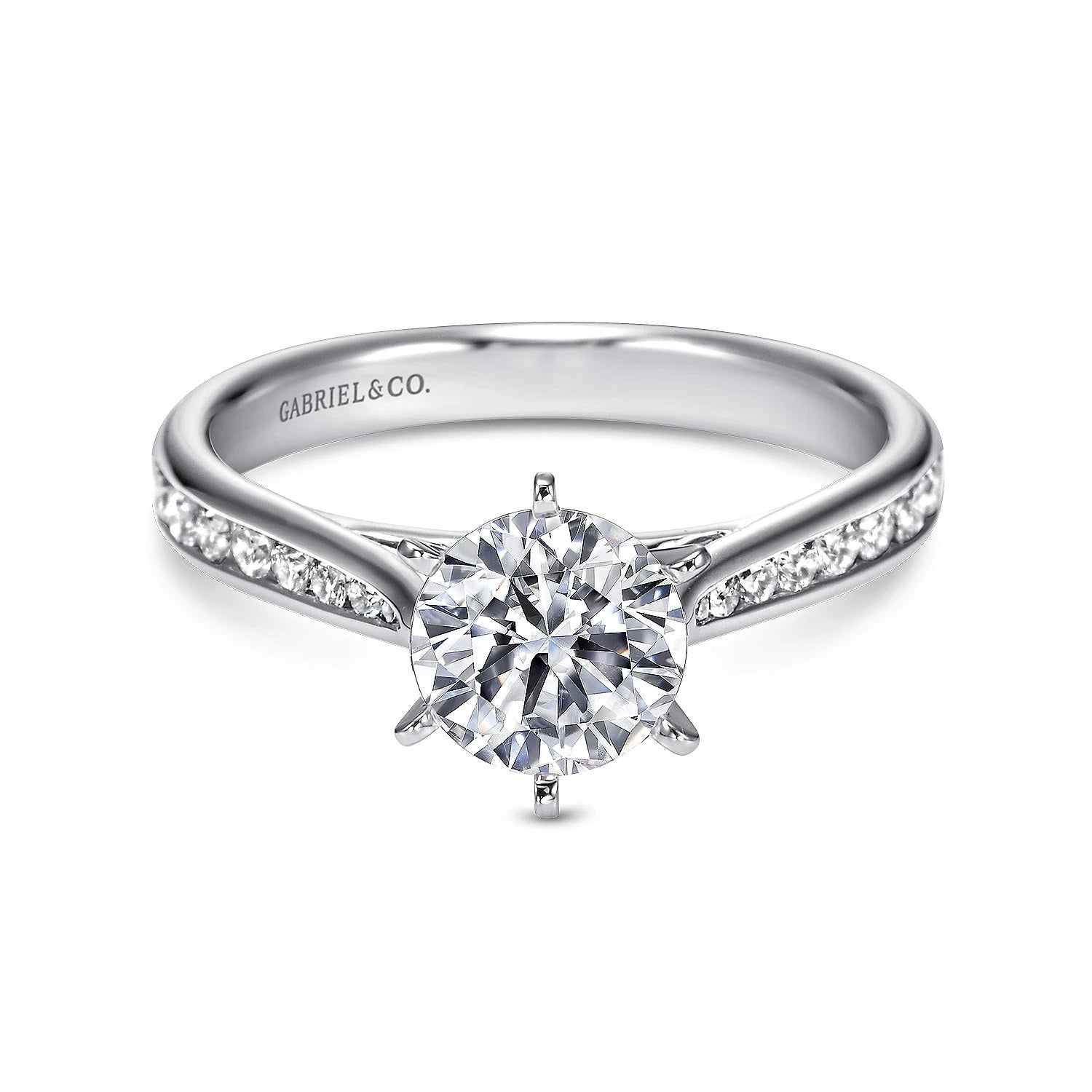 14KW Diamond Engagement Semi-Mount Ring, .33 CTW
