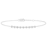 10K White Gold Diamond Bezel Fashion Bracelet, 0.20Carat TW