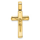 14K Yellow Gold Polished Crucifix Pendant