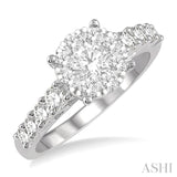 14KW "Lovebright" Diamond Engagement Ring w/ 1.10 ctw, Size 7