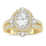 14 Karat Yellow Gold Semi-mount Engagement Ring, 0.85 Carat tw