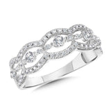 14KW Scalloped Diamond Anniversary Band w/ 0.50 ctw