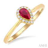 10KY Diamond and Ruby Ring