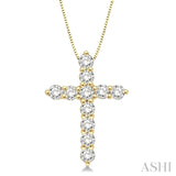 14KY Diamond Cross Pendant w/ 0.50 ctw, 18